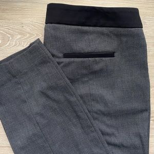 Dark gray checked Tapered Columnist pants from Express,size 8, black waist band